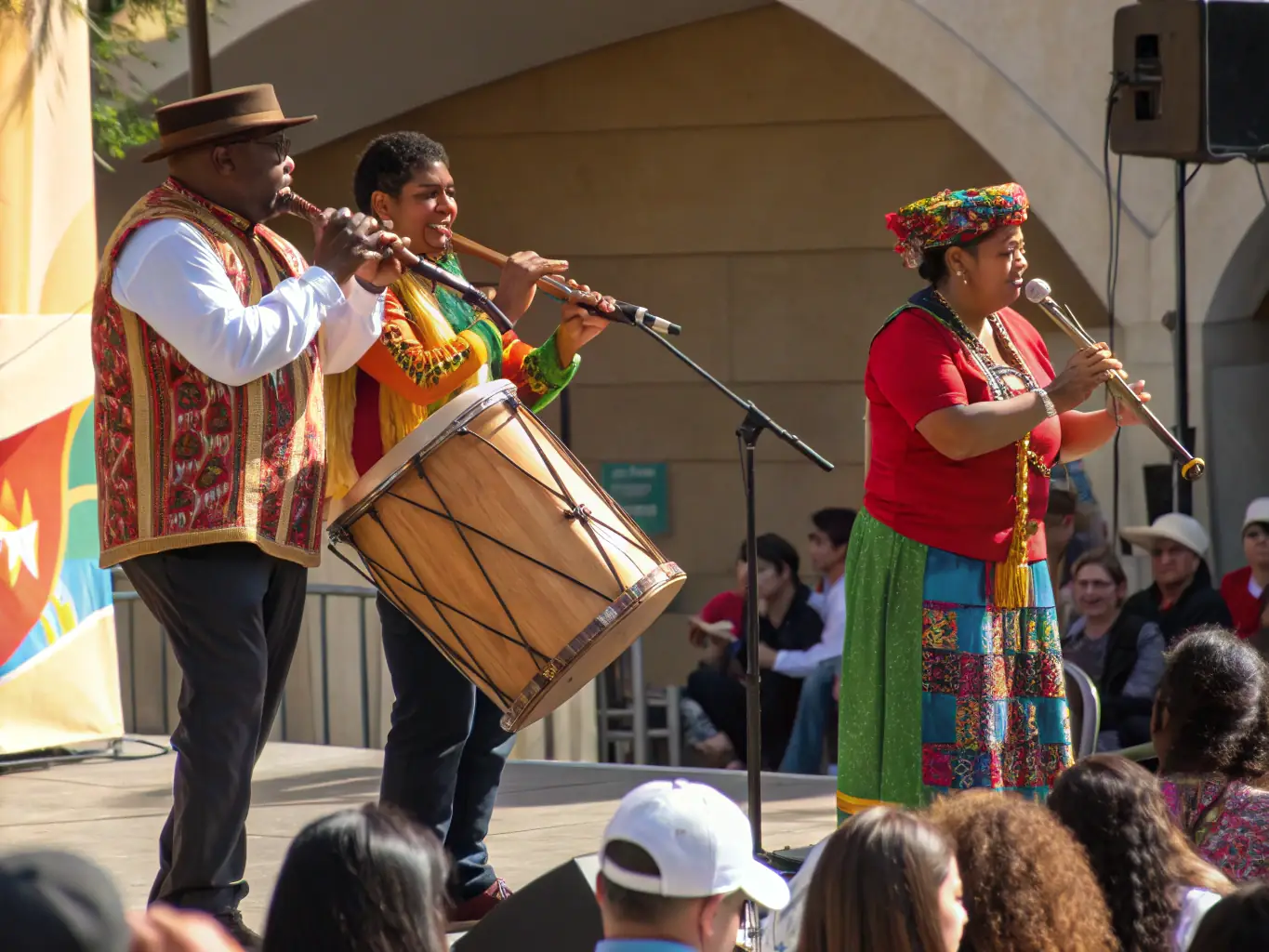 A dynamic image of a musical performance during a SAVALAURE event, capturing the energy and cultural richness of the organization's activities.