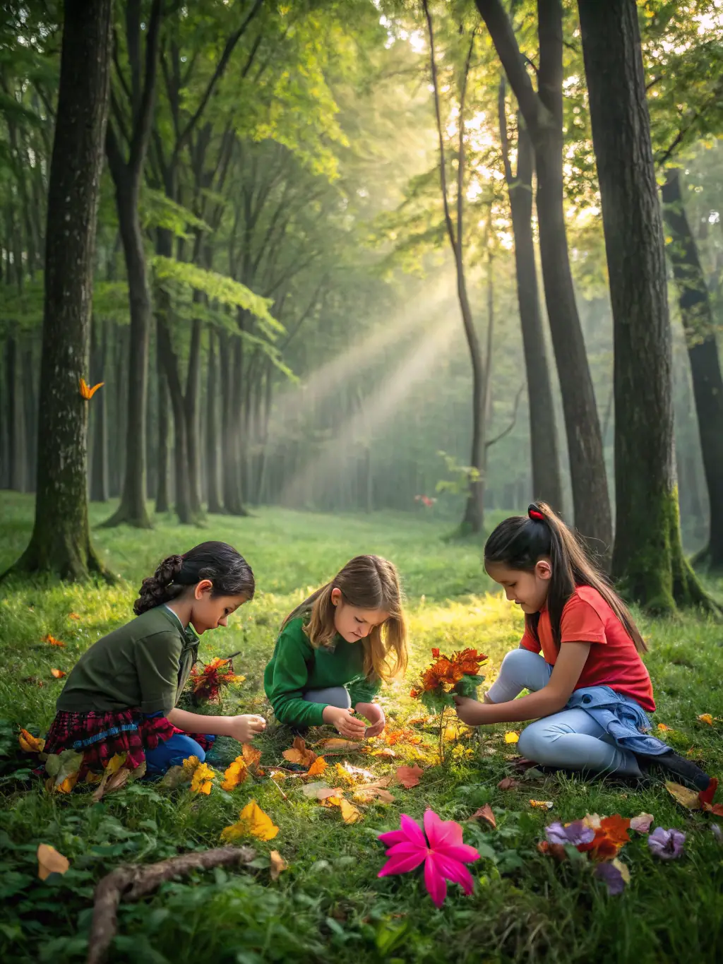A photo of children engaged in a creative activity during a SAVALAURE program, highlighting the organization's commitment to nurturing young talent.